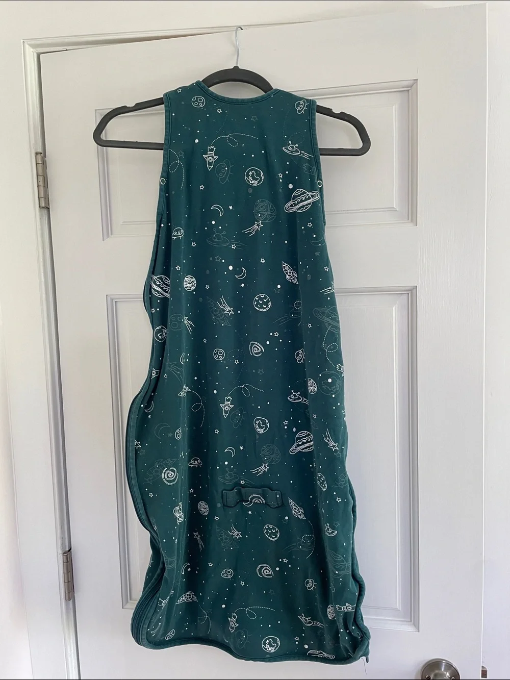 Woolino Teal Space-Print Sleep Sack